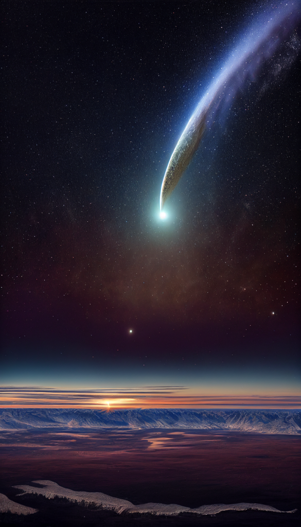 Comet hurtling toward earth