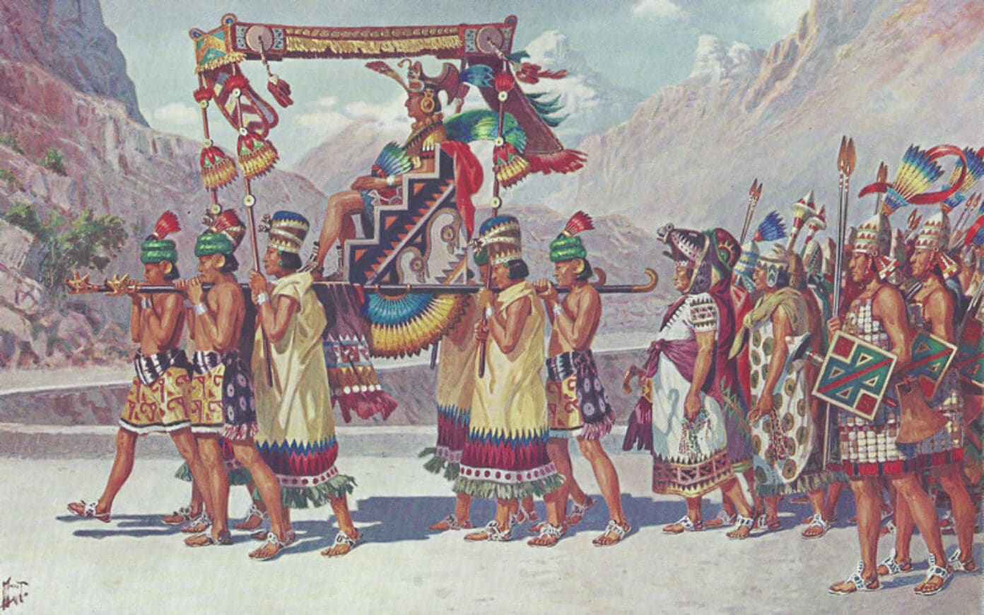 Herbert_M._Herget_Aloof_and_lordly_as_the_snow_peaks_of_the_Andes_an_Inca_prince_rides_toward_Cuzco_on_the_shoulders_of_his_men-1392×870